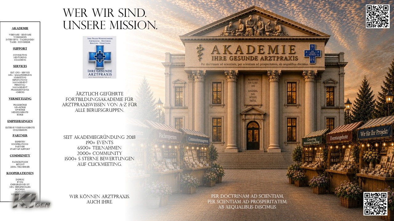 Akademie Ihre gesunde Arztpraxis – Gebäudevisualisierung